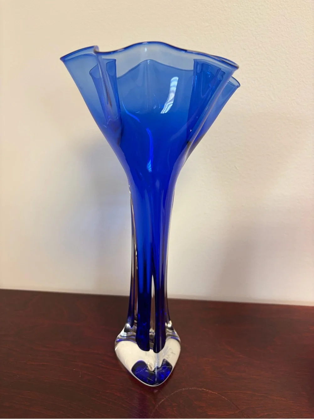 Michael Winfisky Handmade Fluted Glass Vases — Pink, Cobalt Blue, and Purple